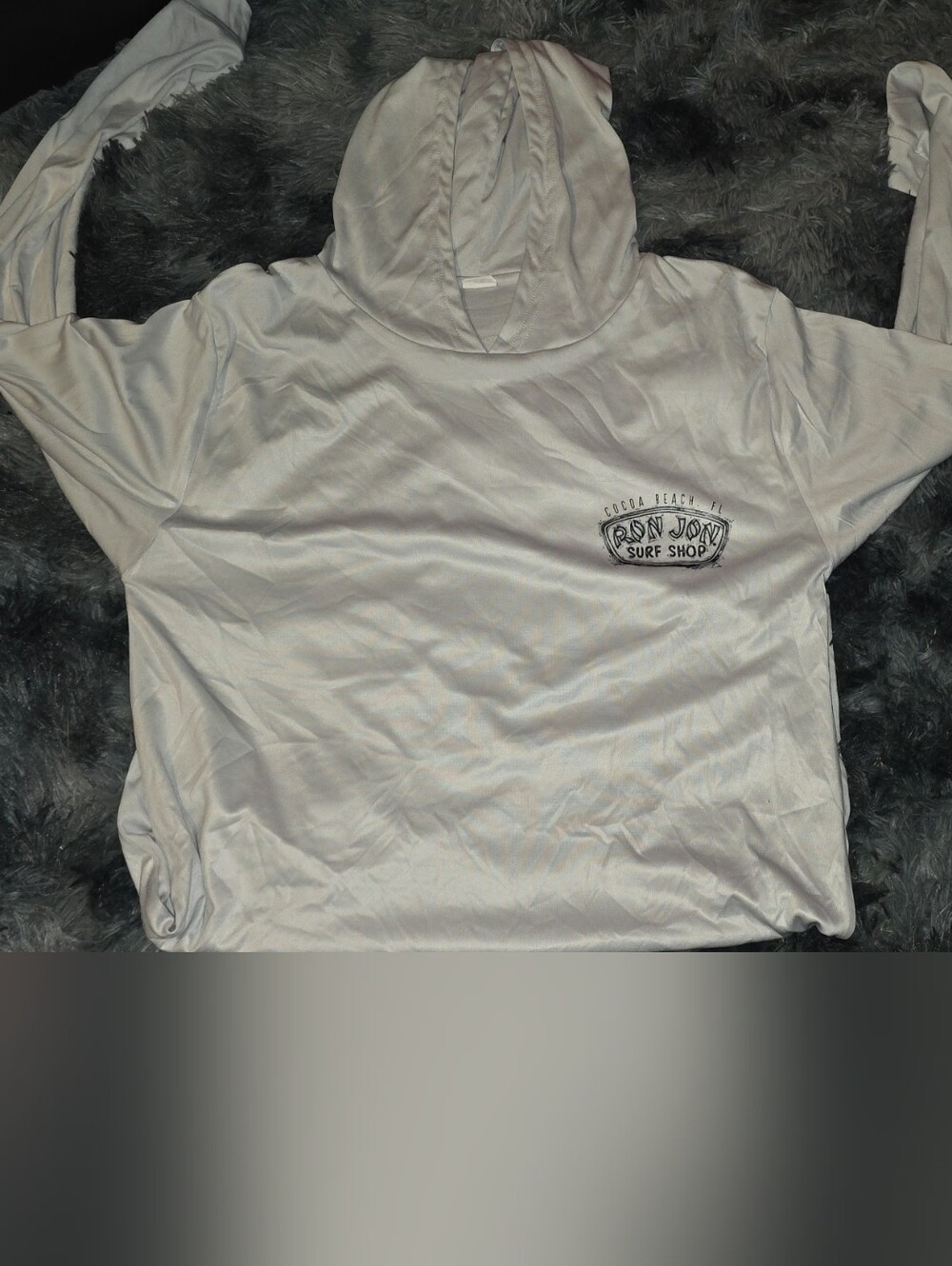 Light Gray Hooded Pullover with Small Chest Logo